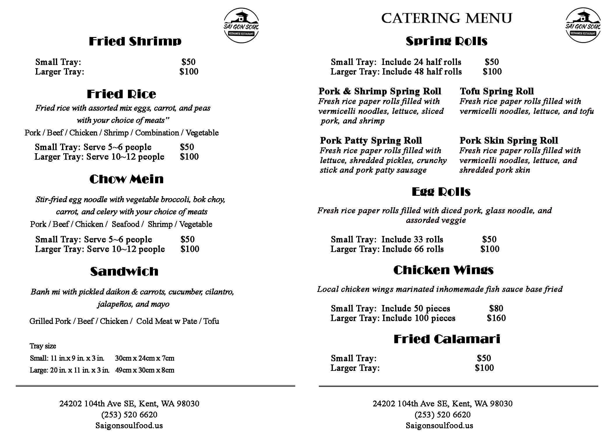 Small Catering Menu Ideas